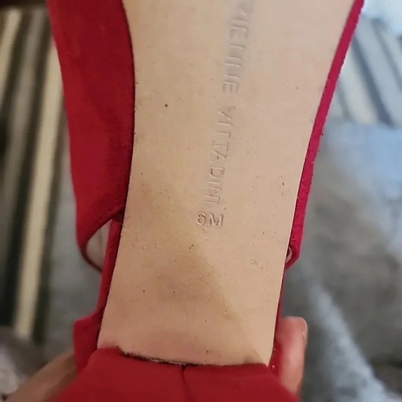 Adrienne Vittadina burgandy red block heels. Size 6 - Picture 7 of 9